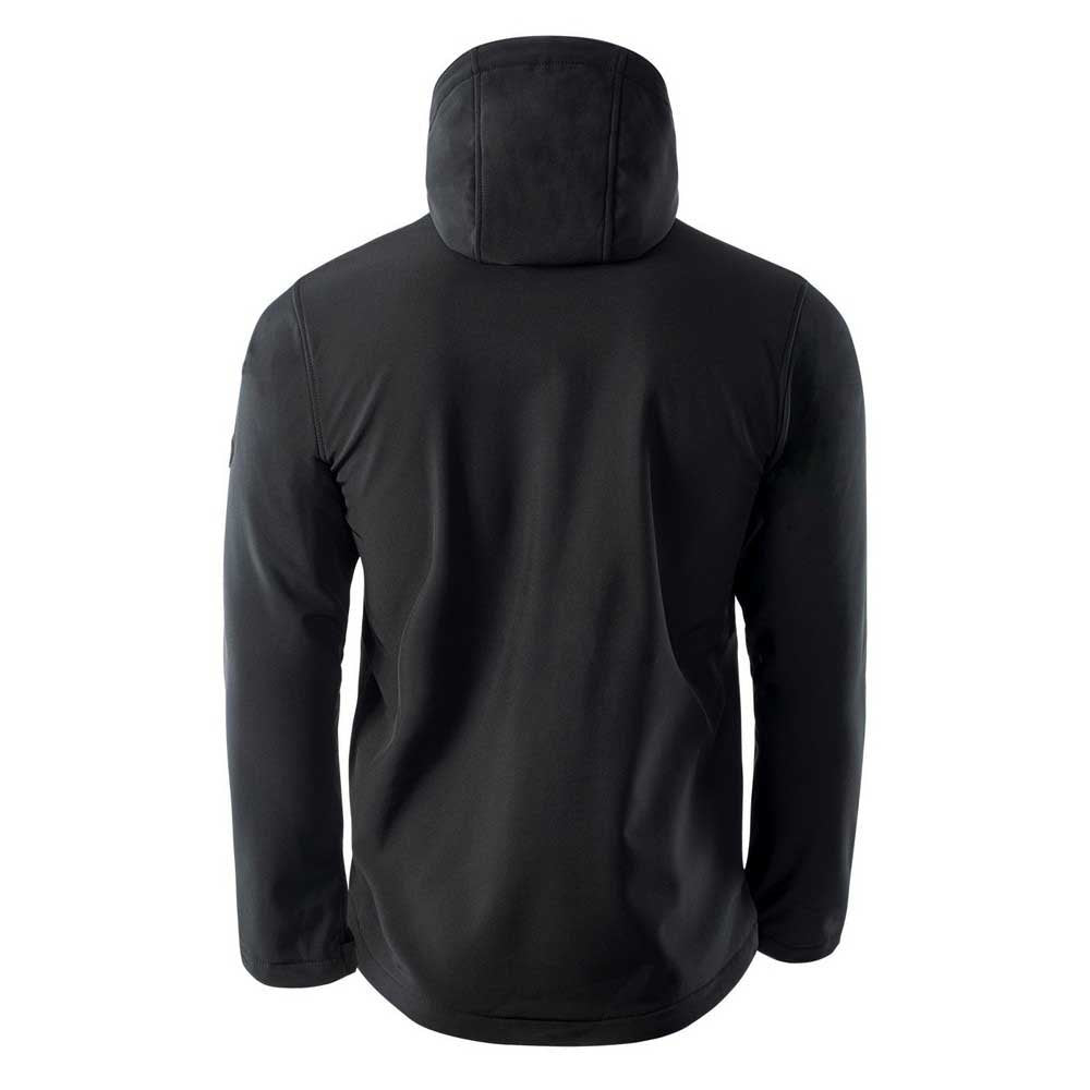 Black-Spicy Orange-Asphalt - Back - Elbrus Mens Iver Soft Shell Jacket