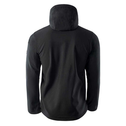 Black-Spicy Orange-Asphalt - Back - Elbrus Mens Iver Soft Shell Jacket