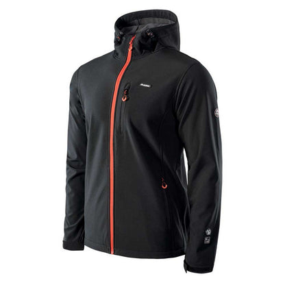 Black-Spicy Orange-Asphalt - Side - Elbrus Mens Iver Soft Shell Jacket
