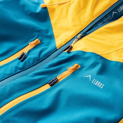 Dress Blues-Ocean Depths-Saffron - Lifestyle - Elbrus Mens Malaspina II Waterproof Jacket