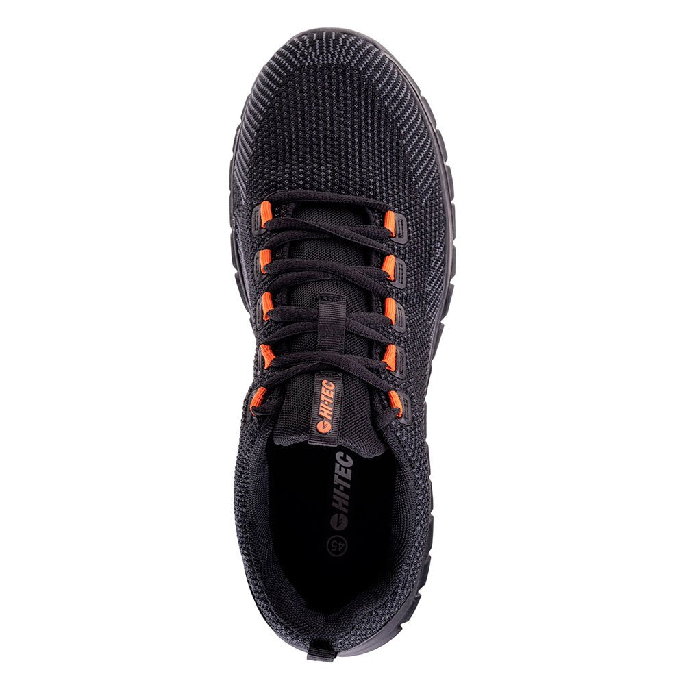 Black-Dark Grey-Orange - Side - Hi-Tec Mens Haremi Casual Shoes