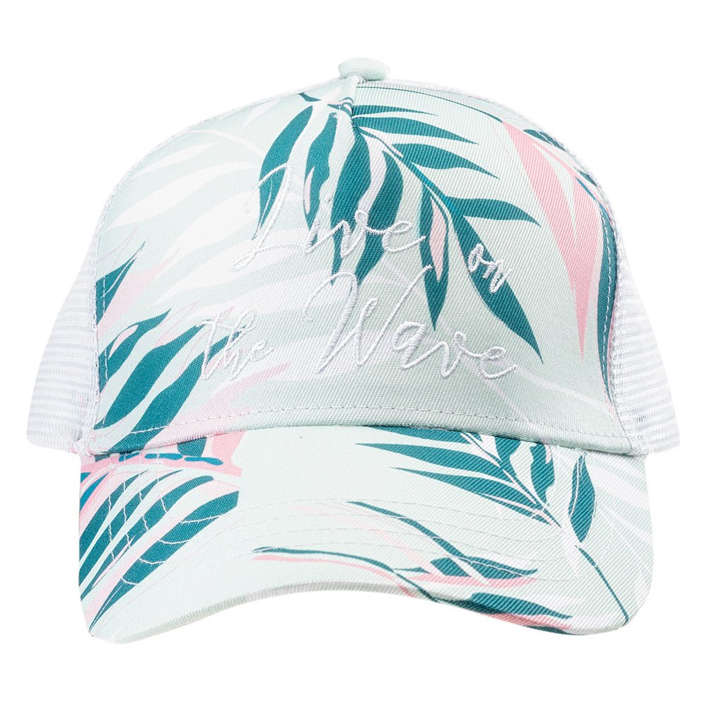 Dusty Aqua-Green-Pink - Back - Aquawave Womens-Ladies Brenda Leaves Baseball Cap