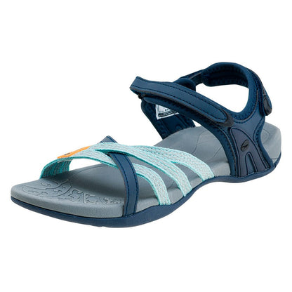 Navy-Blue Radience-Yellow - Side - Hi-Tec Womens-Ladies Celneo Sandals