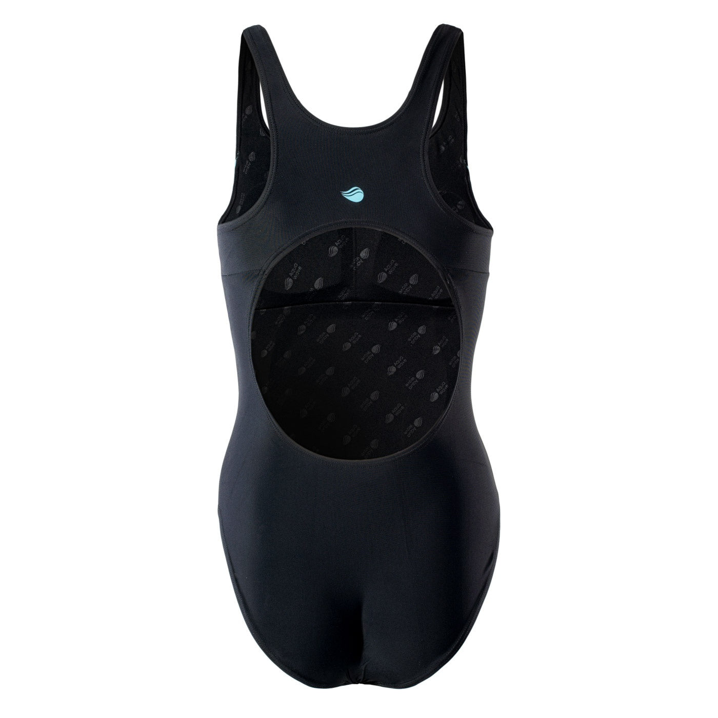 Black-Aqua Splash - Back - Aquawave Womens-Ladies Abra One Piece Swimsuit