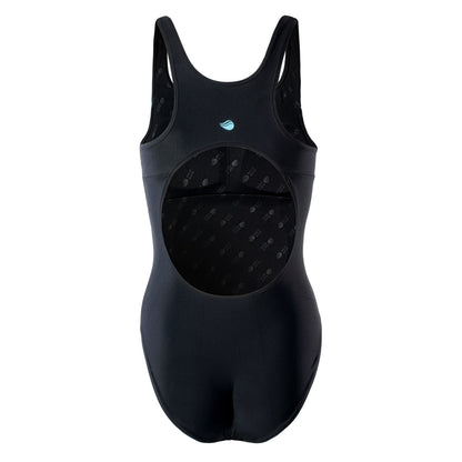 Black-Aqua Splash - Back - Aquawave Womens-Ladies Abra One Piece Swimsuit