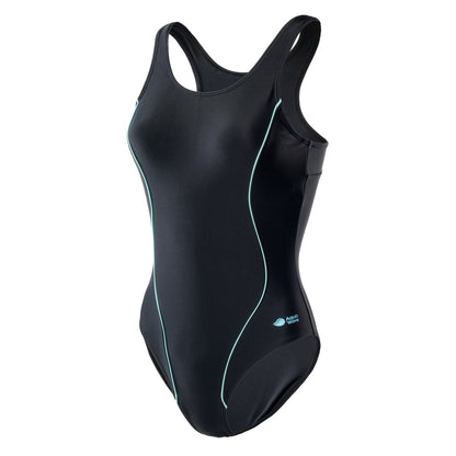 Black-Aqua Splash - Side - Aquawave Womens-Ladies Abra One Piece Swimsuit