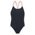 Black-Fandango Pink - Front - Aquawave Girls Harma Sleeveless One Piece Swimsuit
