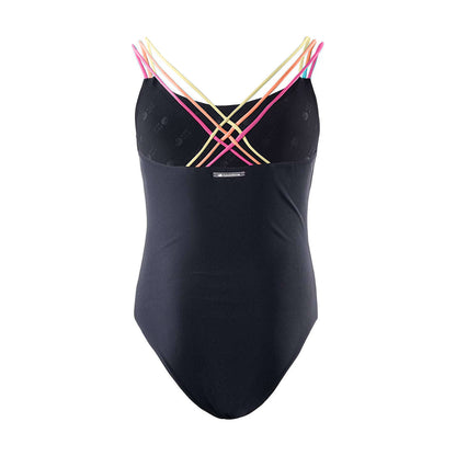 Black-Fandango Pink - Back - Aquawave Girls Harma Sleeveless One Piece Swimsuit