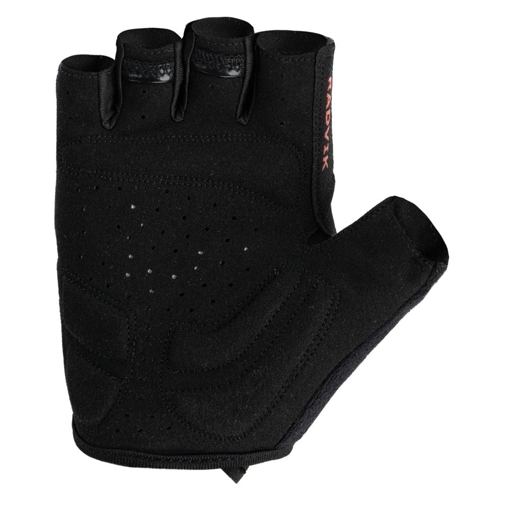 Black-Tangerine Tango - Back - Radvik Mens Stikke Fingerless Gloves