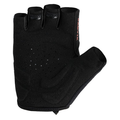 Black-Tangerine Tango - Back - Radvik Mens Stikke Fingerless Gloves