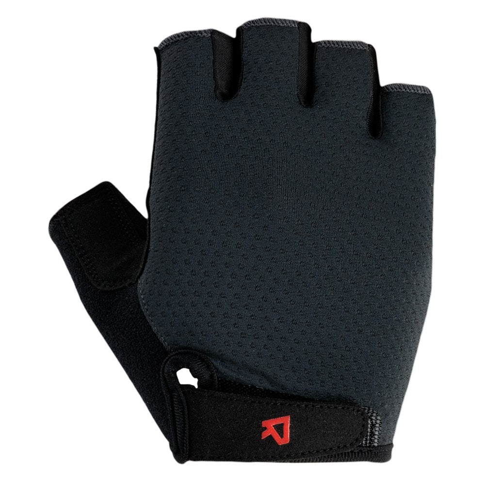 Black-Tangerine Tango - Front - Radvik Mens Stikke Fingerless Gloves