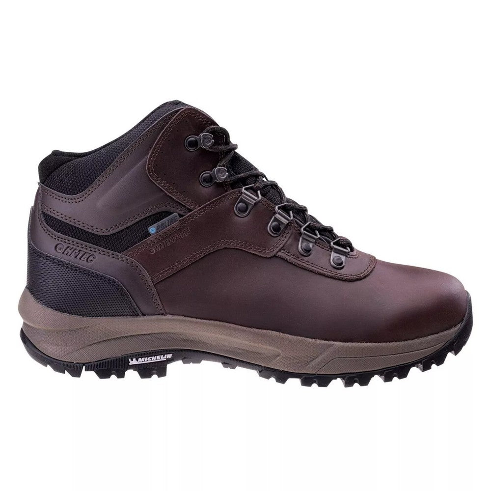 Dark Chocolate - Lifestyle - Hi-Tec Mens Altitude VI Leather Waterproof Hiking Boots