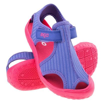 Light Purple-Fuchsia - Close up - Bejo Girls Trukiz Touch Fastening Sandals