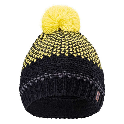 Black-Sulphur Spring - Front - Hi-Tec Childrens-Kids Hervin Beanie