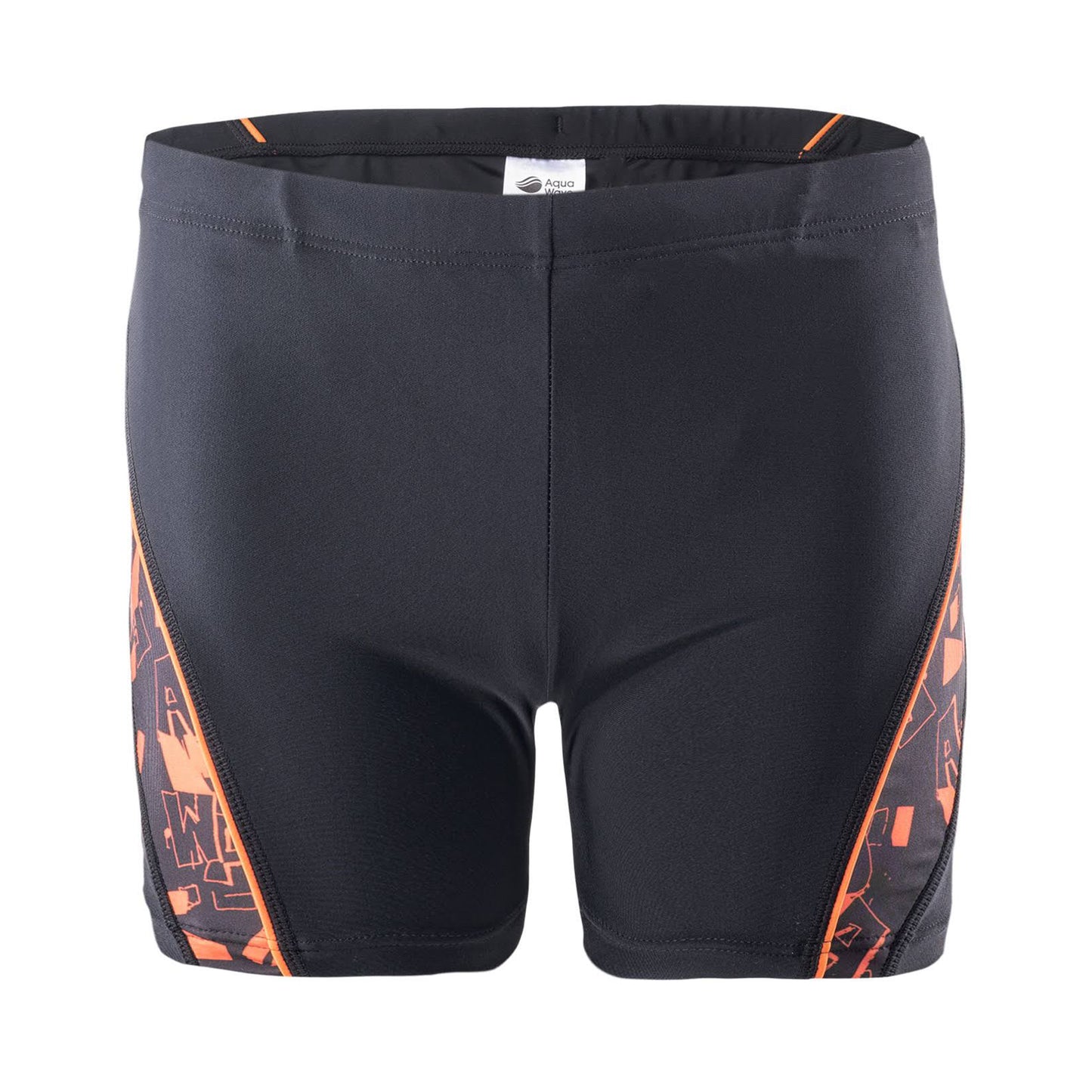 Black-Black Puffin´s Bill - Front - Aquawave Boys Fiero Logo Swim Shorts