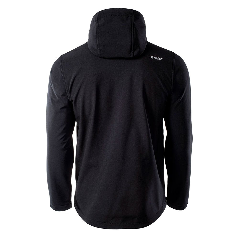 Black-Spice Orange - Back - Hi-Tec Mens Caen Soft Shell Jacket