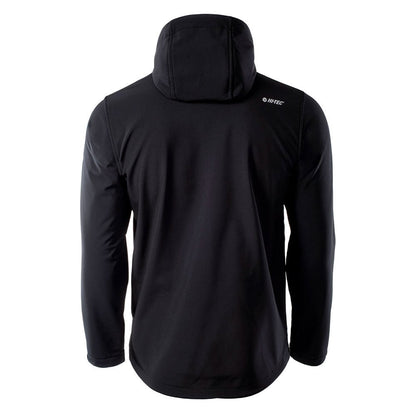 Black-Spice Orange - Back - Hi-Tec Mens Caen Soft Shell Jacket