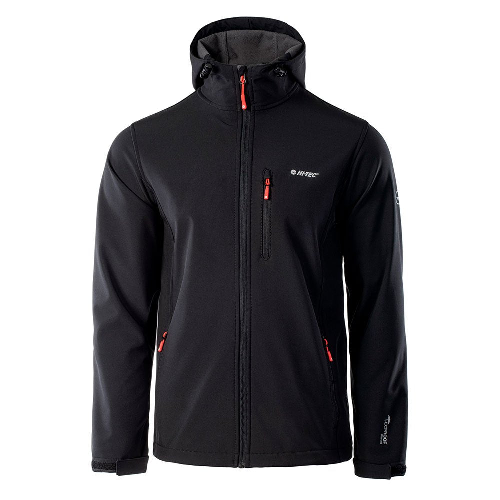 Black-Spice Orange - Front - Hi-Tec Mens Caen Soft Shell Jacket