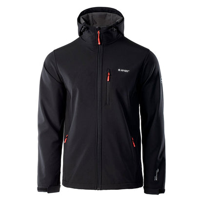 Black-Spice Orange - Front - Hi-Tec Mens Caen Soft Shell Jacket