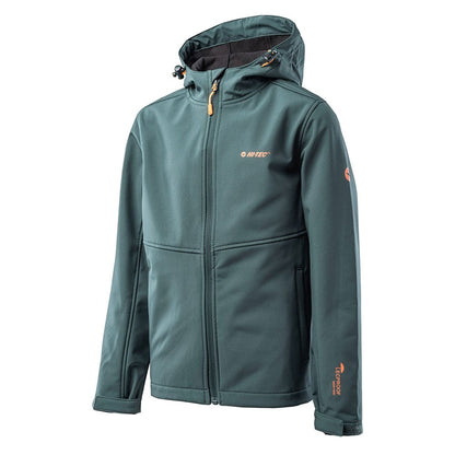Green Gables-Black - Side - Hi-Tec Boys Savro Soft Shell Jacket