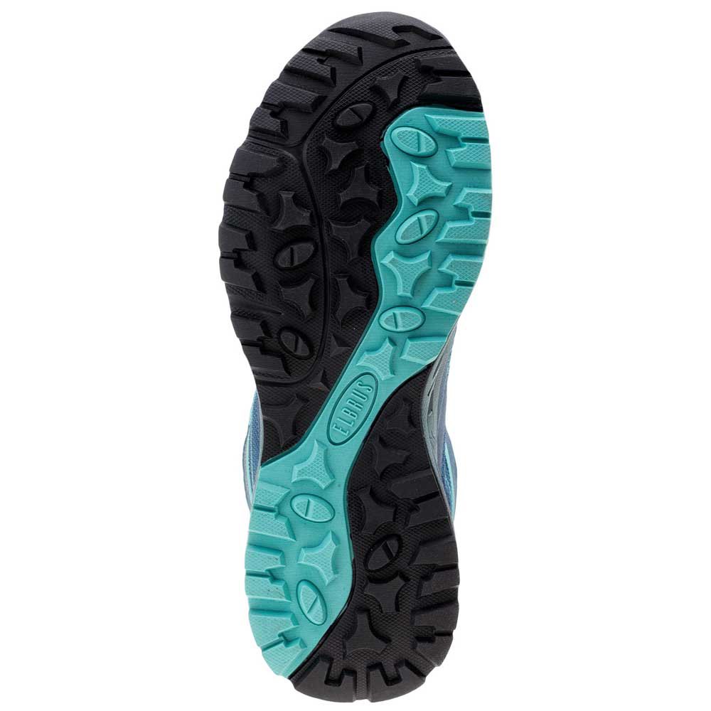 Light Navy-Turquoise-Black - Back - Elbrus Womens-Ladies Embawa Mid Cut Walking Boots