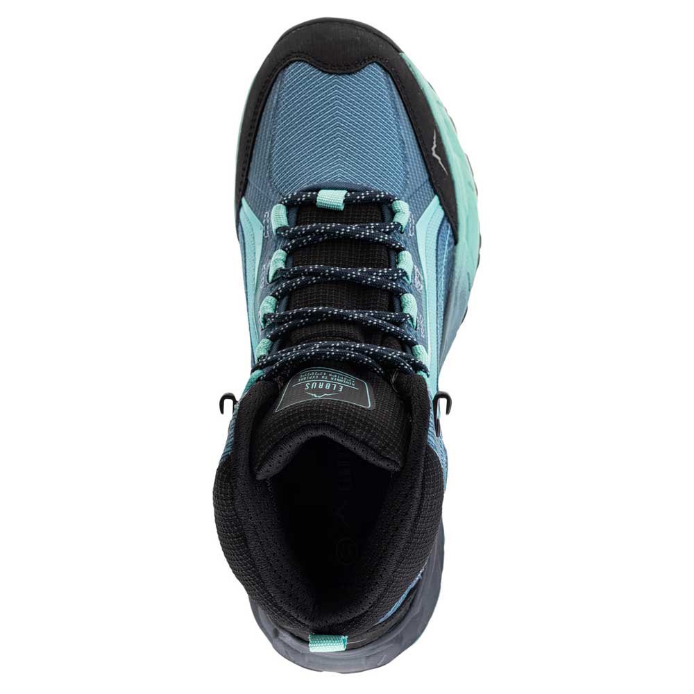 Light Navy-Turquoise-Black - Side - Elbrus Womens-Ladies Embawa Mid Cut Walking Boots