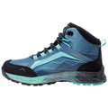 Light Navy-Turquoise-Black - Pack Shot - Elbrus Womens-Ladies Embawa Mid Cut Walking Boots