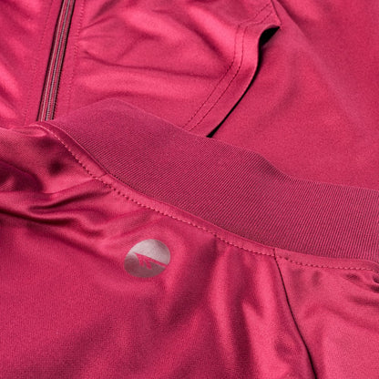 Beetroot Red-White - Close up - Hi-Tec Womens-Ladies Delian Jacket