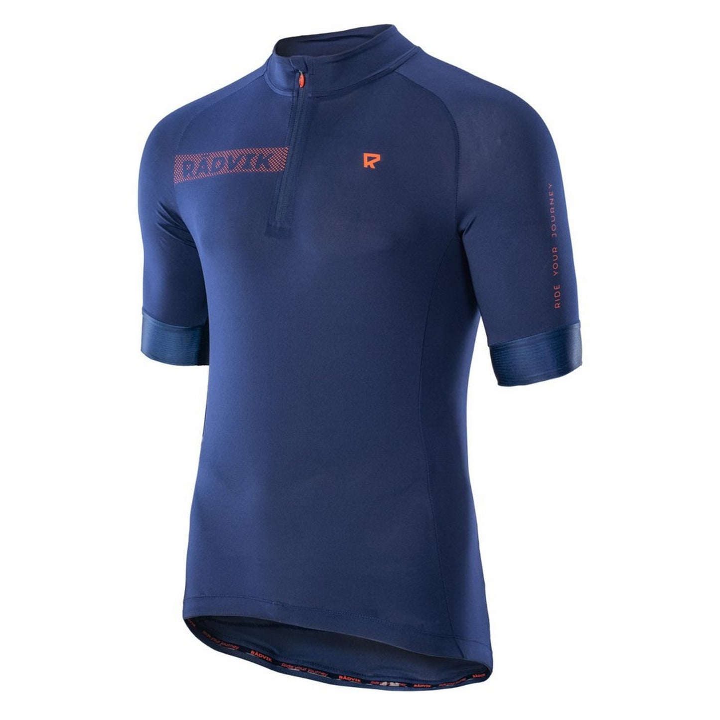 Medieval Blue-Tangerine Tango - Side - Radvik Mens Alpha Gts Cycling Jersey
