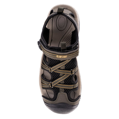 Khaki-Corn - Back - Hi-Tec Mens Camidio Sandals