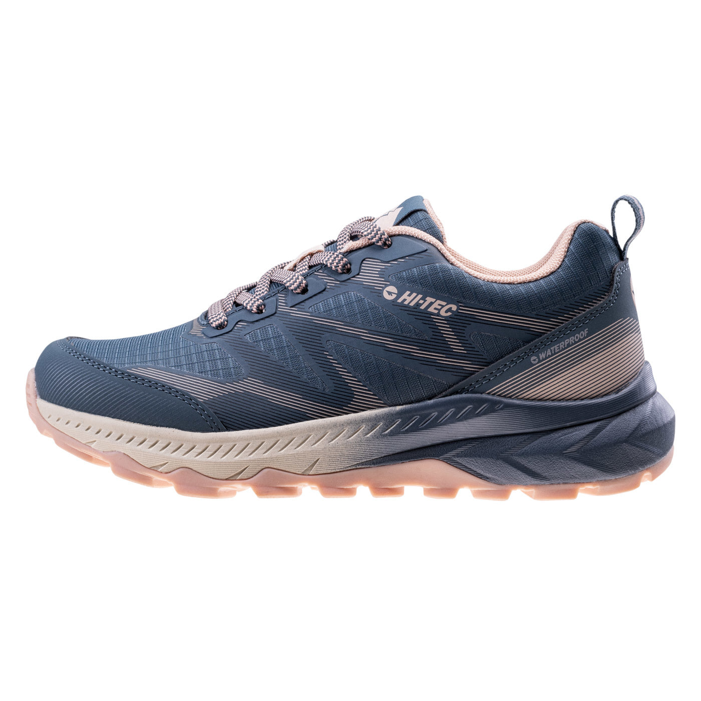 Smokey Blue-Light Pink-Beige - Lifestyle - Hi-Tec Womens-Ladies Visati Outdoor Walking Shoes