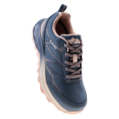 Smokey Blue-Light Pink-Beige - Close up - Hi-Tec Womens-Ladies Visati Outdoor Walking Shoes