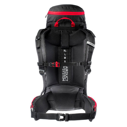 Black-High Risk Red - Back - Hi-Tec Rock 65L Hiking Backpack