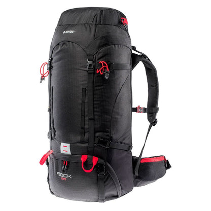 Black-High Risk Red - Lifestyle - Hi-Tec Rock 65L Hiking Backpack