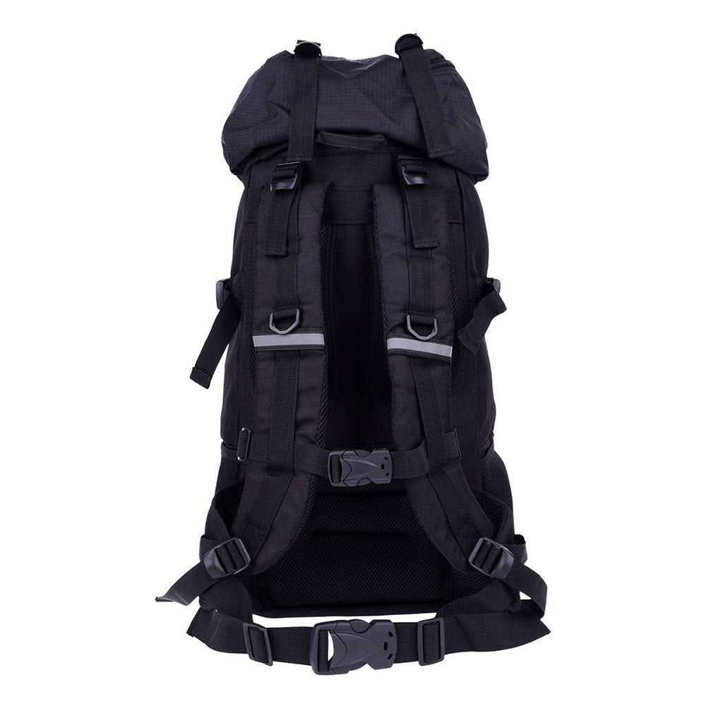 Black-Black - Back - Hi-Tec Tosca 50L Hiking Backpack