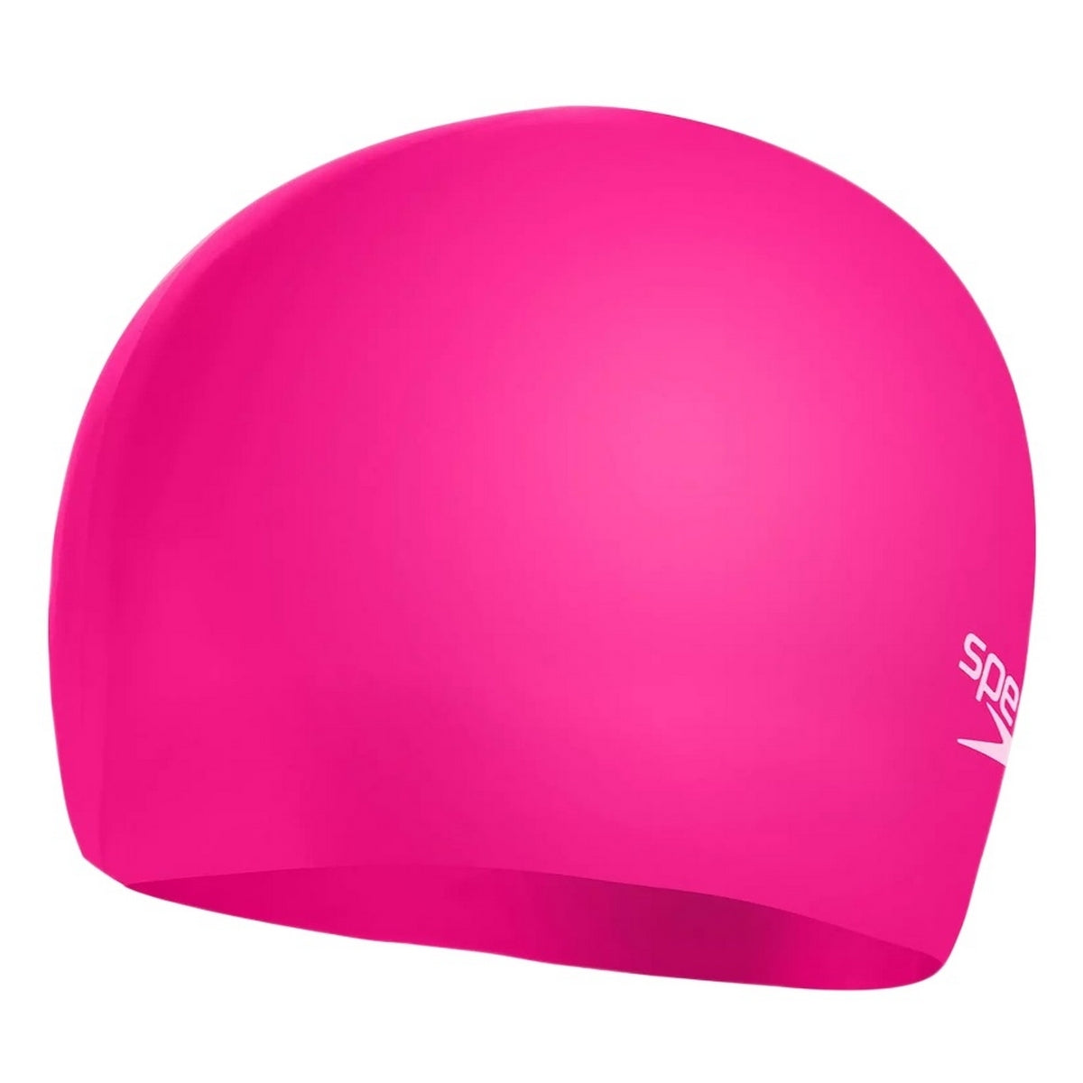 Cherry Pink-Blush - Front - Speedo Childrens-Kids Moulded Silicone Swim Cap