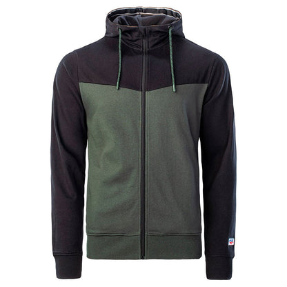 Deep Forest-Black - Front - Hi-Tec Mens Sabarin Full Zip Hoodie