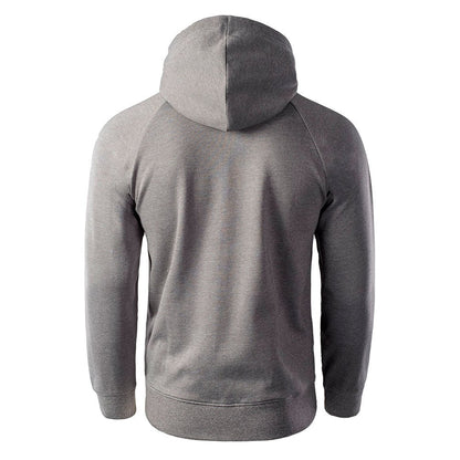 Grey Melange - Back - Hi-Tec Mens Selan Full Zip Hoodie