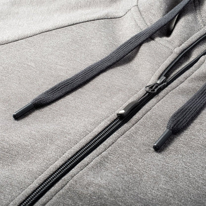 Grey Melange - Lifestyle - Hi-Tec Mens Selan Full Zip Hoodie