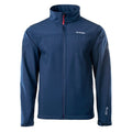 Navy-Orange Red - Front - Hi-Tec Mens Lingen Soft Shell Jacket