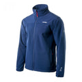 Navy-Orange Red - Side - Hi-Tec Mens Lingen Soft Shell Jacket