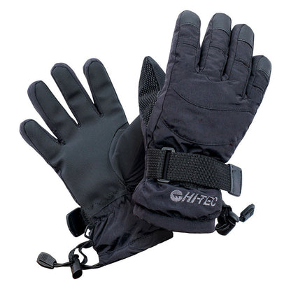 Black - Front - Hi-Tec Childrens-Kids Felman Logo Ski Gloves