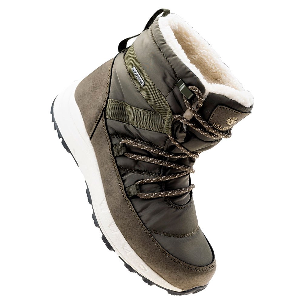 Khaki-Light Khaki - Close up - Iguana Womens-Ladies Palea Mid Cut Snow Boots