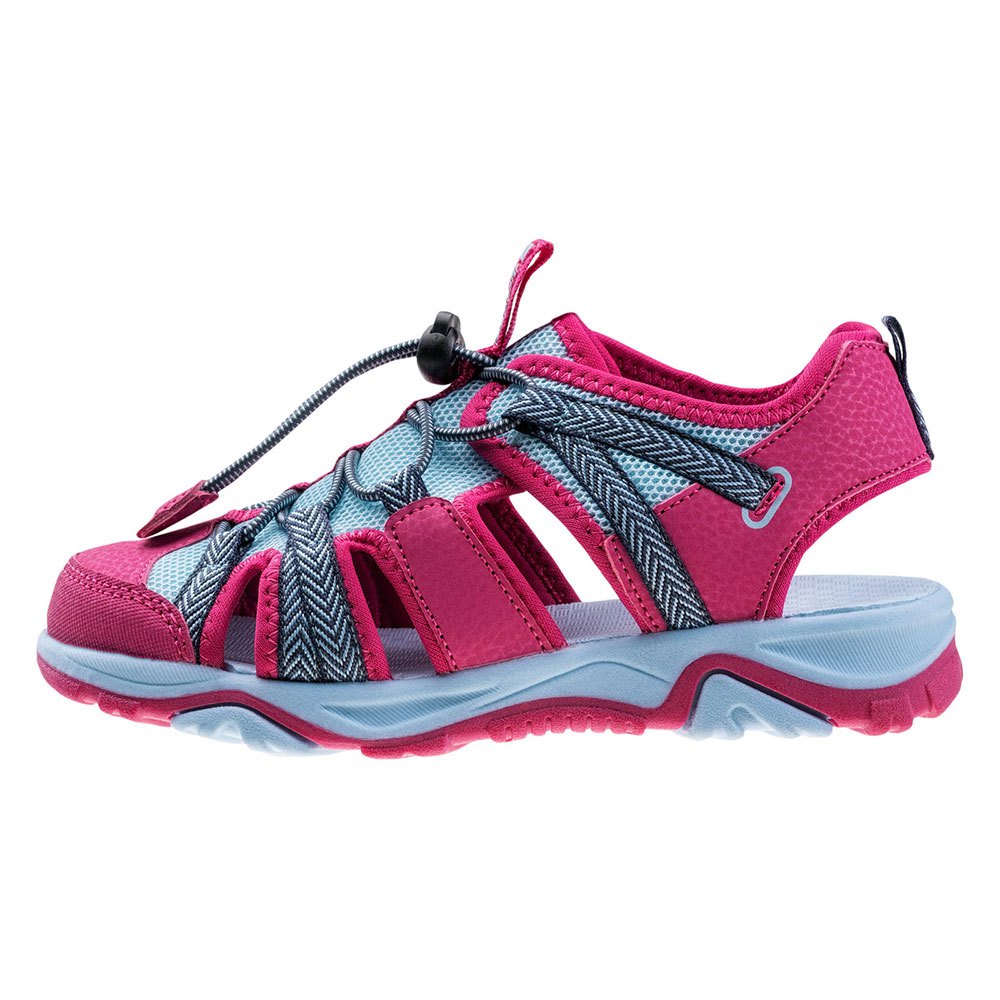 Fuchsia-Light Blue - Side - Hi-Tec Childrens-Kids Sanev Sandals