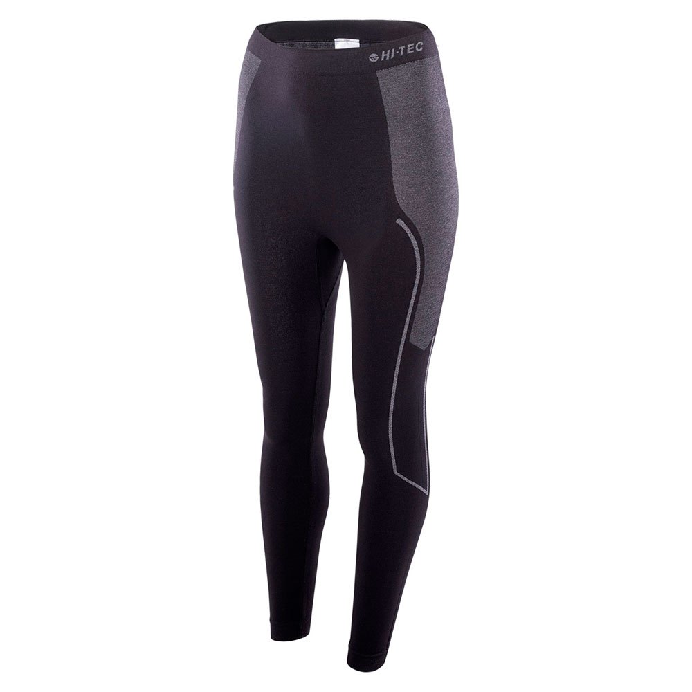 Black-Grey - Side - Hi-Tec Womens-Ladies Buraz Logo Thermal Leggings