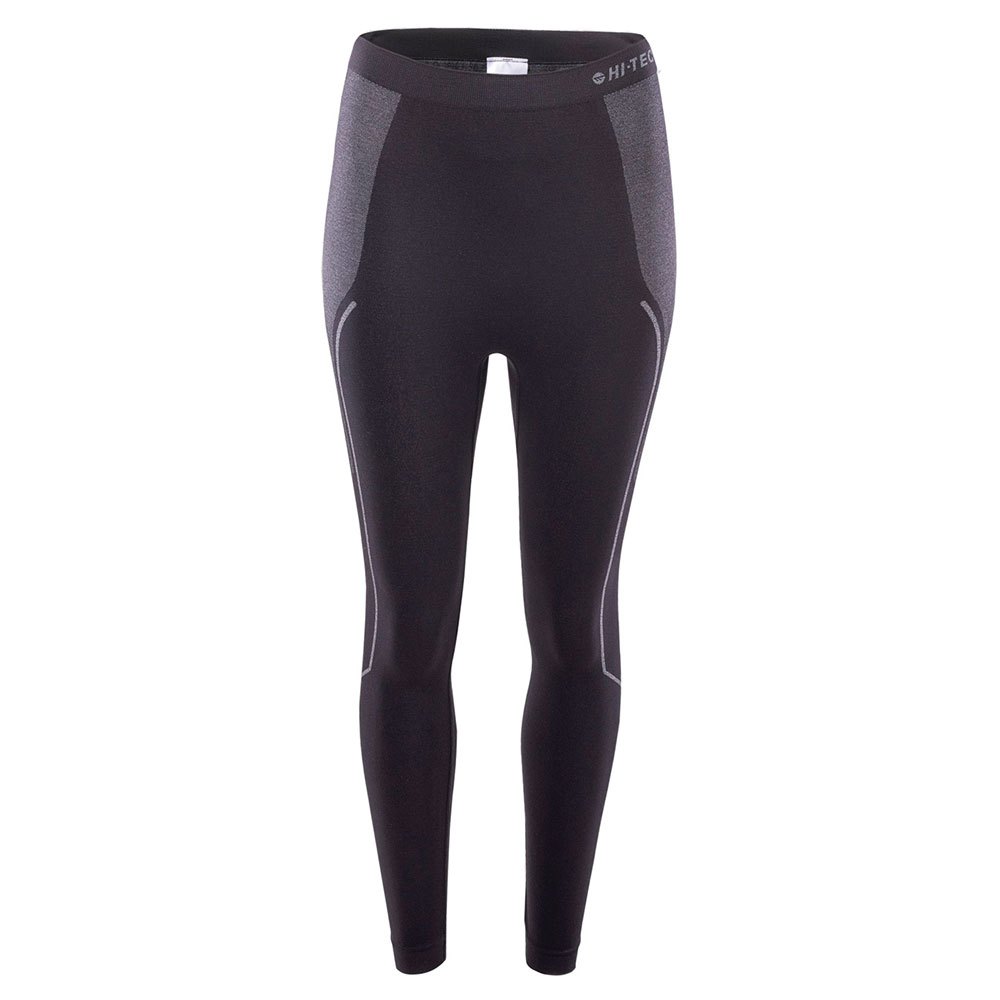 Black-Grey - Front - Hi-Tec Womens-Ladies Buraz Logo Thermal Leggings