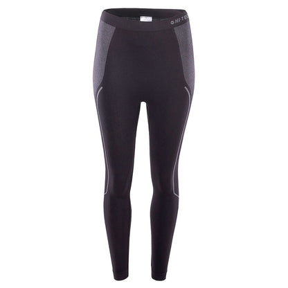 Black-Grey - Front - Hi-Tec Womens-Ladies Buraz Logo Thermal Leggings