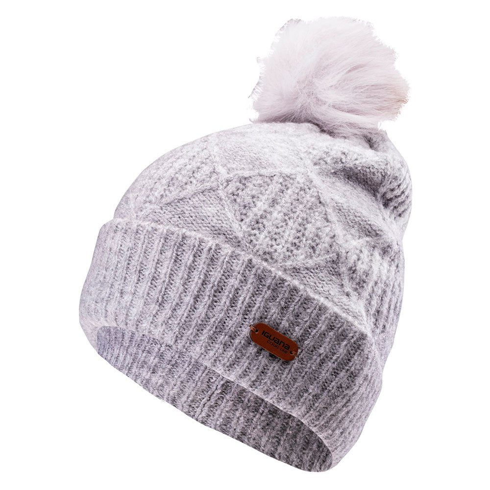 Grey Melange - Side - Iguana Womens-Ladies Carlan Beanie