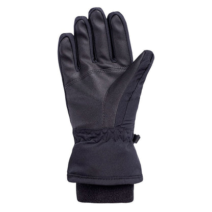 Black - Side - Hi-Tec Childrens-Kids Flam Ski Gloves