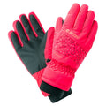 Rose Red-Beet Red - Front - Hi-Tec Childrens-Kids Flam Ski Gloves